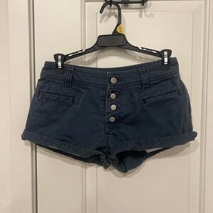 Old Navy blue micro shorts with button fly Size 1 summer y2k
